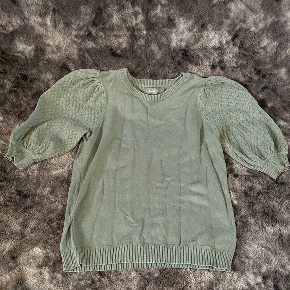 Marled XS Puff Sleeve Sweater